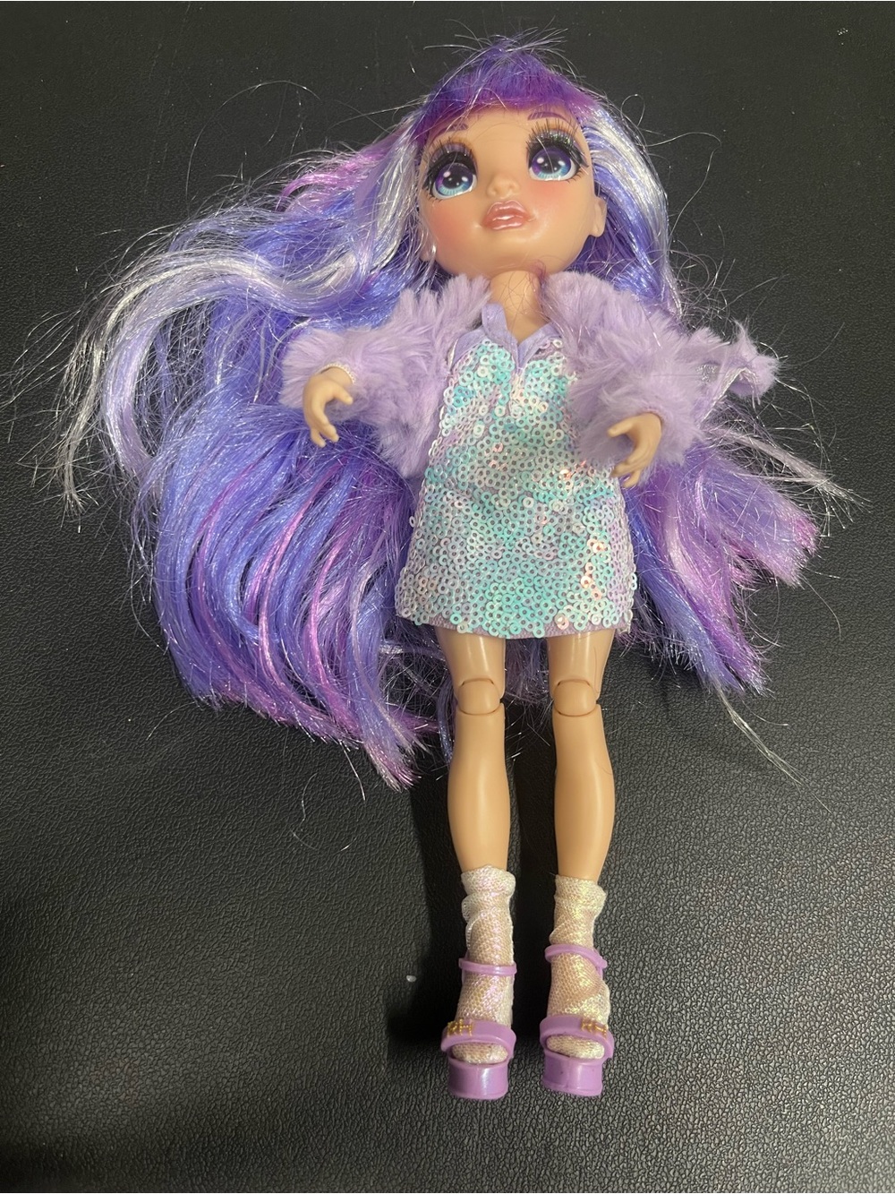 Rainbow High First Wave Violet Willow Doll in Dress Purple Hair Beautiful
